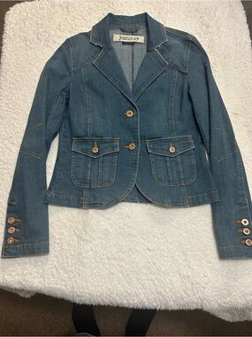 jeanstar Blue Denim Tailored Jacket with Button Pockets